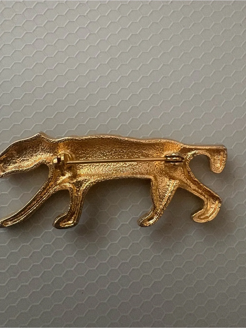 Gold Tiger-Shaped Lapel Pin for Men or Women